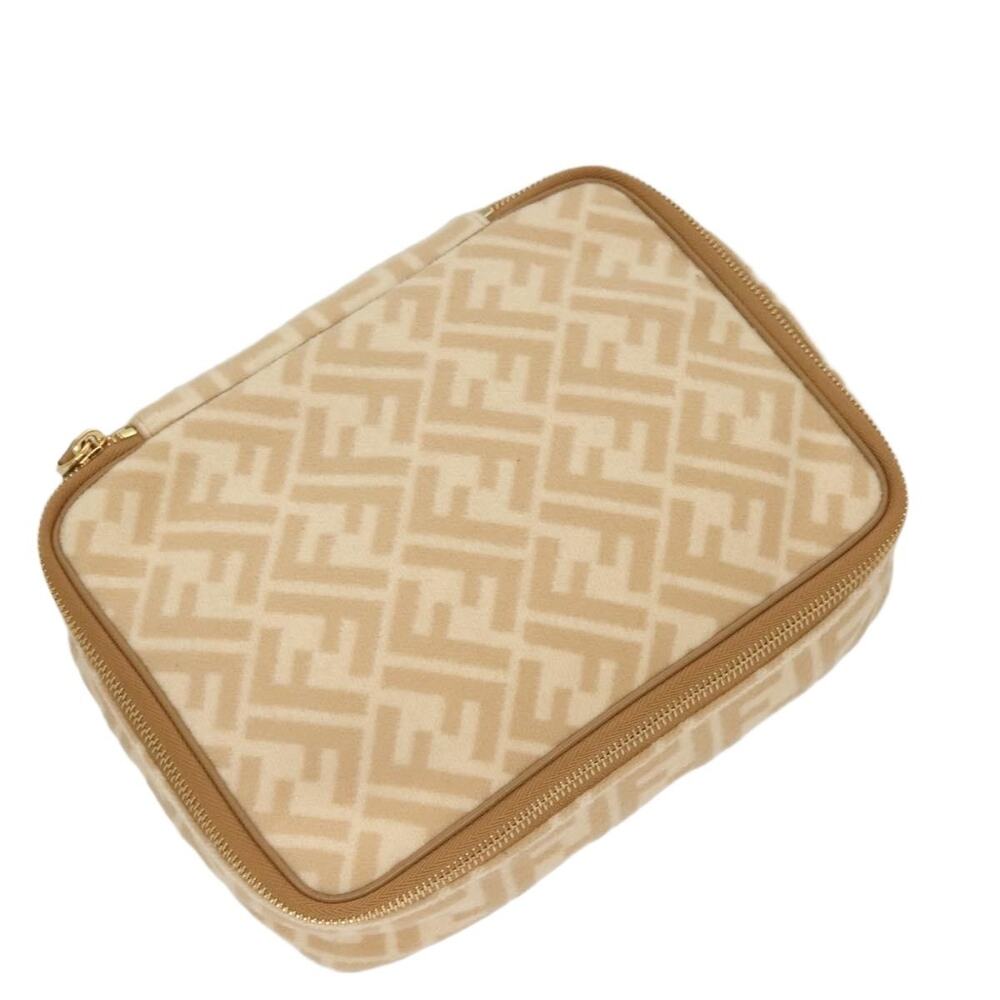 Fendi Zucca Vanity Pouch Beige